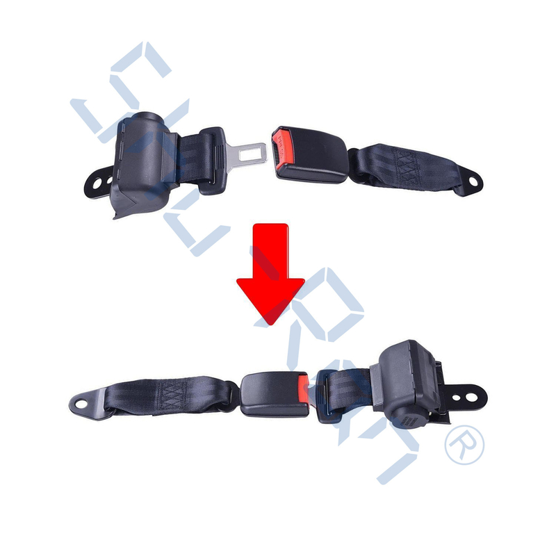 Universal retractable negro del pasajero de Kit Club Car EZGO Yamaha 4 del cinturón de seguridad del carro de golf