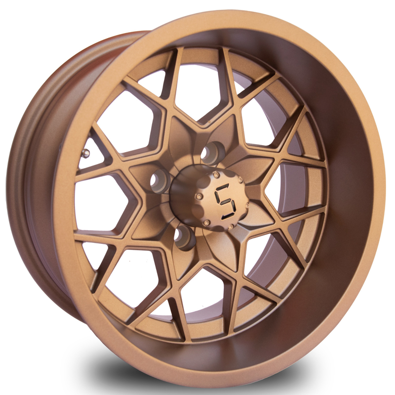 12 / El aluminio de bronce del carro de golf de 14 pulgadas rueda PCD del modelo -25 Y 101,6 del perno 4X4