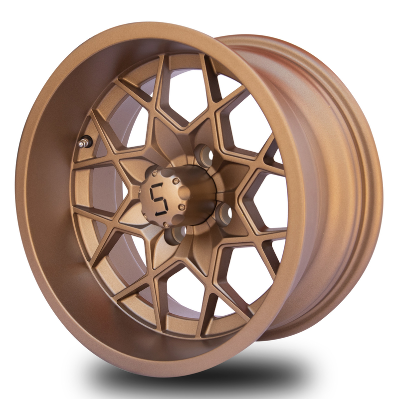 12 / El aluminio de bronce del carro de golf de 14 pulgadas rueda PCD del modelo -25 Y 101,6 del perno 4X4