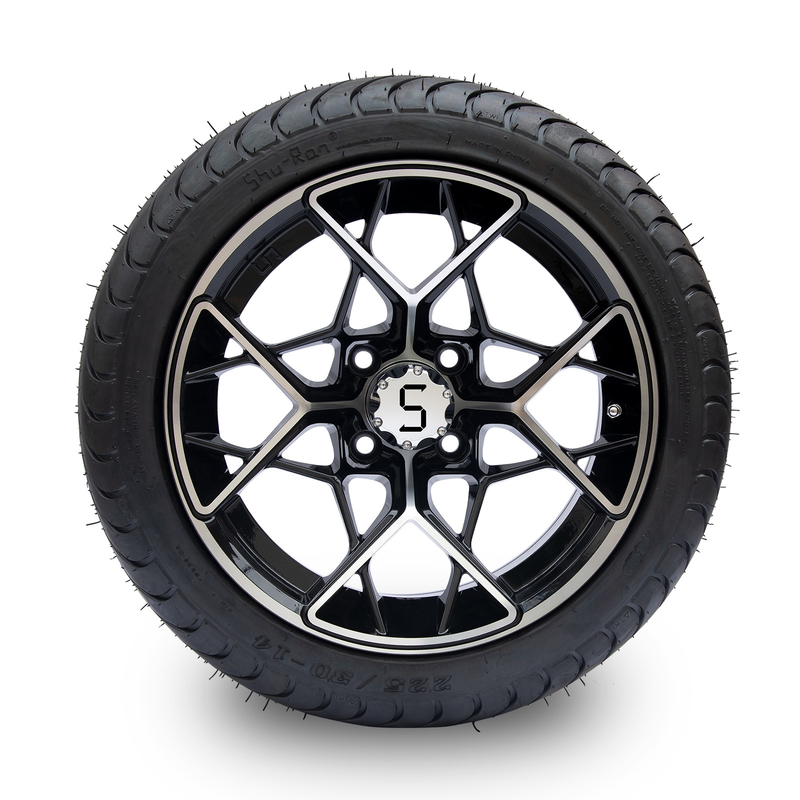 Las ruedas del carrito de golf Shu-Ran y los neumáticos 225/30-14 13 kg DOT aprobado