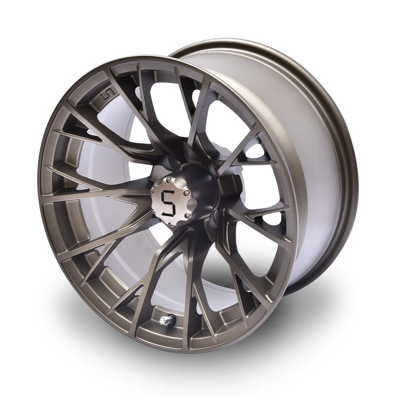 Gunmetal 14 pulgadas de carrito de golf ruedas y neumáticos 4/101.6 Bolt Shuran New Starshine-419