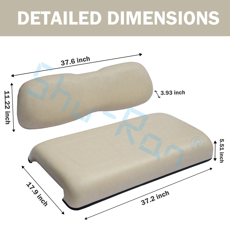 Reemplazo de asientos de carrito de golf duradero Asiento delantero Bajo & Asiento trasero Ensamblaje para Club Car DS