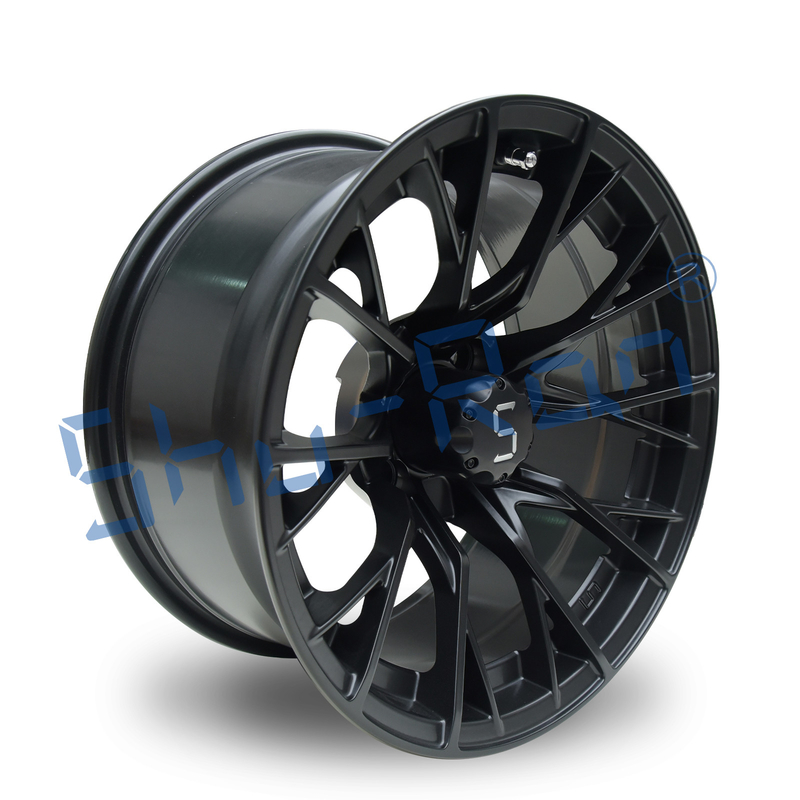 Shuran Nuevo 14 'Rims Matte Negro de Aluminio Carro de Golf Rueda 14x7 Universal 4 Bolt Patrón