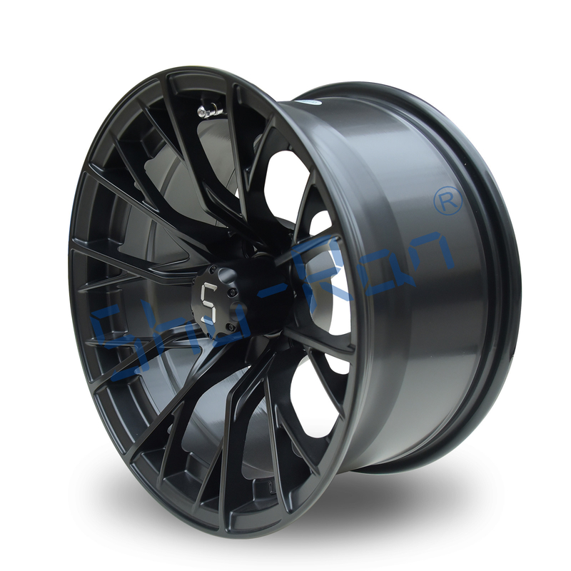 Shuran Nuevo 14 'Rims Matte Negro de Aluminio Carro de Golf Rueda 14x7 Universal 4 Bolt Patrón