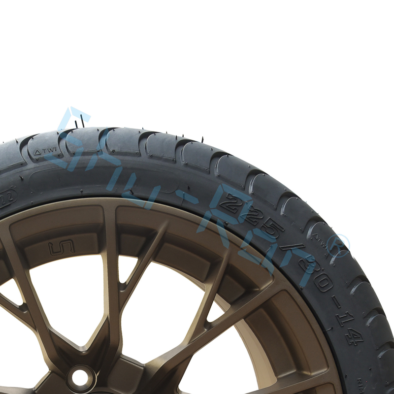 Ruedas de bronce personalizadas de 14' 225/30-14 Street DOT Aprobado Pruebas para Golf Cart ATV