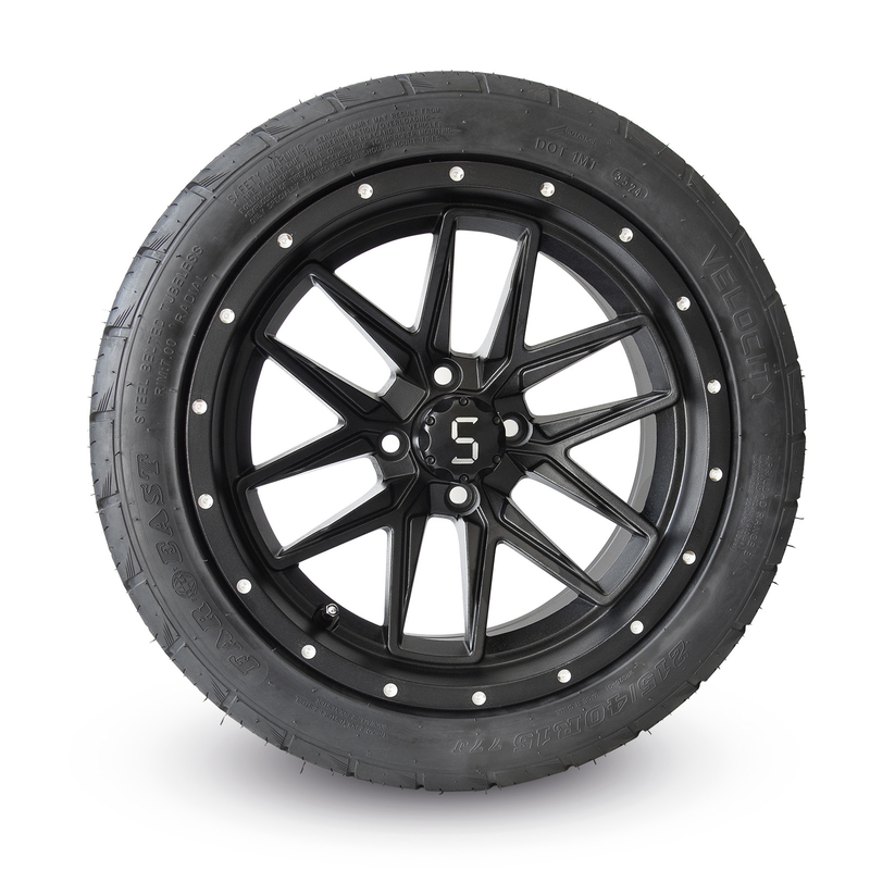 215/40R 15 pulgadas de carrito de golf negro mate Ruedas y neumáticos fáciles de instalar
