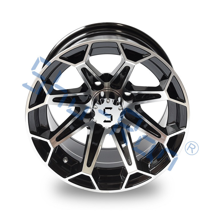 Carro de golf 12'/14' Machined/ Brillante ruedas de aluminio negro llantas para el Club Car, EZGO, YMH Carros de golf
