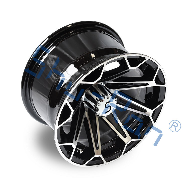 Carro de golf 12'/14' Machined/ Brillante ruedas de aluminio negro llantas para el Club Car, EZGO, YMH Carros de golf