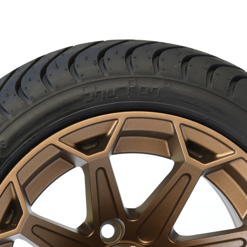 Carro de golf ruedas de 12 pulgadas y modelo de aluminio de bronce del perno de DOT Tyres Assembly 4x4 del perfil bajo 215/35-12