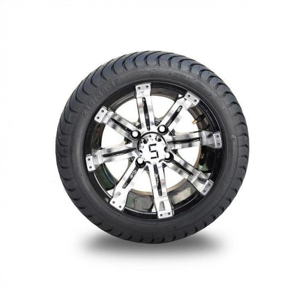 Carro de golf rueda de la aleación de aluminio de 12 pulgadas con 215/35-12 DOT Street Tire