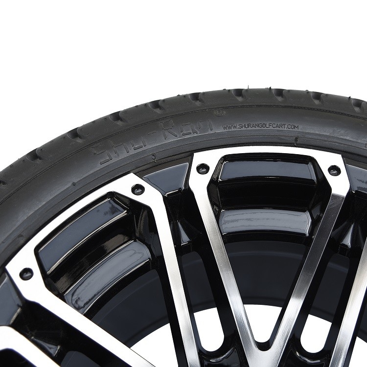 12 pulgadas de Machiend/ruedas negras y 215/35-12 DOT Street Tires Combo del carro de golf 4 capas