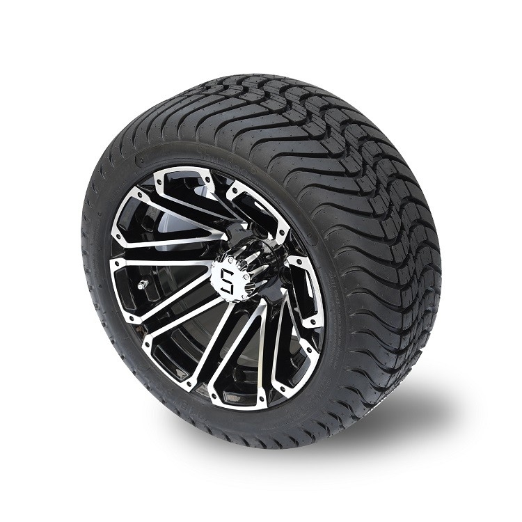 12 pulgadas de Machiend/ruedas negras y 215/35-12 DOT Street Tires Combo del carro de golf 4 capas
