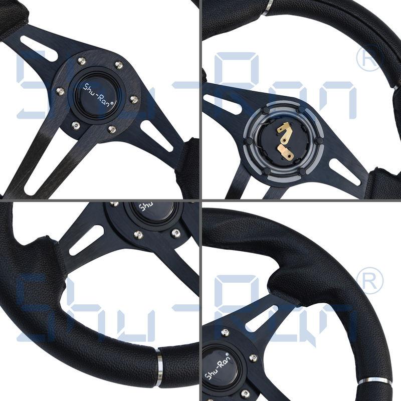 Apretón del negro del desafiador del carro de golf/volante negro de los rayos para el coche del club, EZGO, y Yamaha