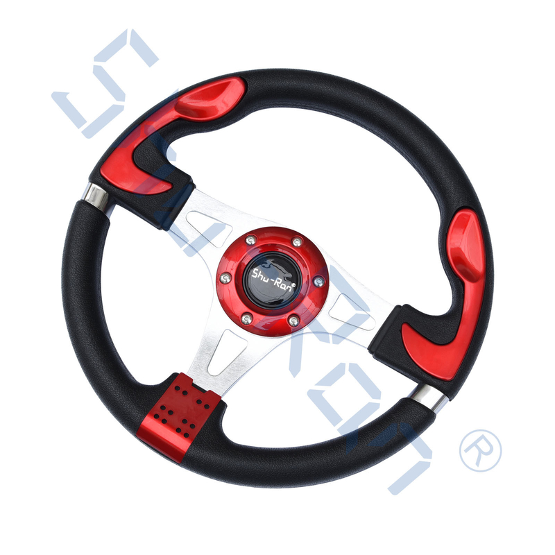 Volante de encargo rojo del carro de golf F1 para el coche del club, EZGO, y Yamaha