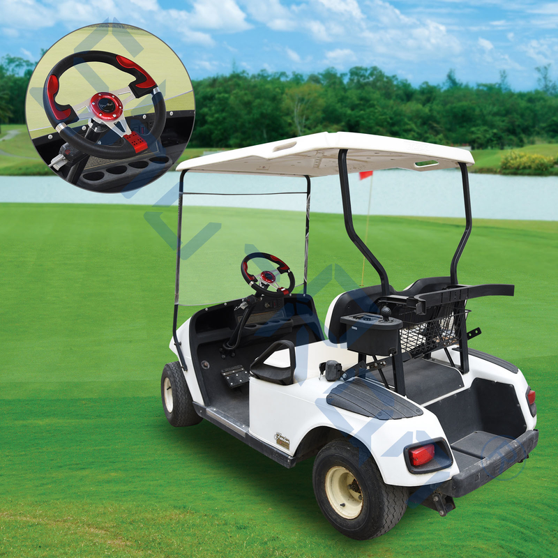 Volante de encargo rojo del carro de golf F1 para el coche del club, EZGO, y Yamaha