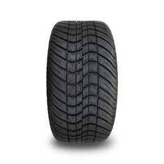 10' Golf Cart Rim Y 205/50-10 DOT Street Tire Assembly - Mecánica / Negro Brillante