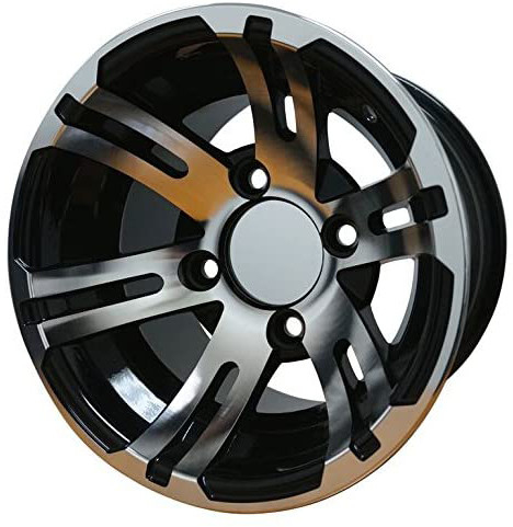 205/50-10 DOT Low Profile Street Tires y el carro de golf de 10 pulgadas trabajaron a máquina/capas combinada de las ruedas negras brillantes las 4 clasificadas
