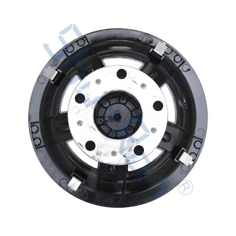 La rueda universal de Chrome del negro del carro de golf de 10 pulgadas cubre los casquillos de eje con el logotipo de S - fije de 4